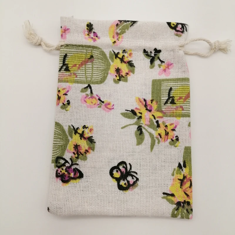 10pcs Cotton Cloth Bag Packaging Bags for Business Shipping Cloth Jute Bag Small Linen Pouch Hessian Burlap Drawstring Gift Bags
