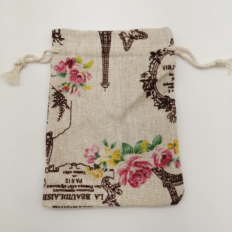 10pcs Cotton Cloth Bag Packaging Bags for Business Shipping Cloth Jute Bag Small Linen Pouch Hessian Burlap Drawstring Gift Bags