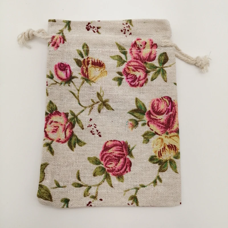 10pcs Cotton Cloth Bag Packaging Bags for Business Shipping Cloth Jute Bag Small Linen Pouch Hessian Burlap Drawstring Gift Bags