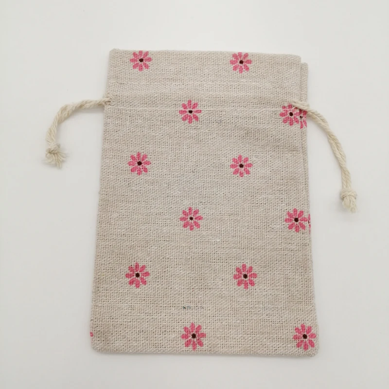 10pcs Cotton Cloth Bag Packaging Bags for Business Shipping Cloth Jute Bag Small Linen Pouch Hessian Burlap Drawstring Gift Bags