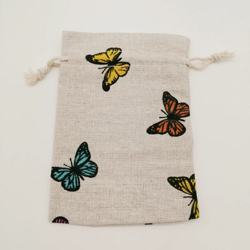 10pcs Cotton Cloth Bag Packaging Bags for Business Shipping Cloth Jute Bag Small Linen Pouch Hessian Burlap Drawstring Gift Bags