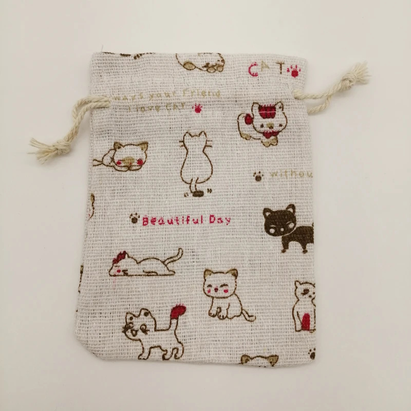 10pcs Cotton Cloth Bag Packaging Bags for Business Shipping Cloth Jute Bag Small Linen Pouch Hessian Burlap Drawstring Gift Bags