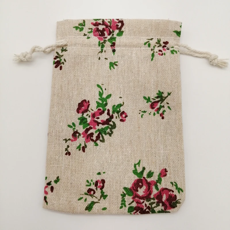 10pcs Cotton Cloth Bag Packaging Bags for Business Shipping Cloth Jute Bag Small Linen Pouch Hessian Burlap Drawstring Gift Bags