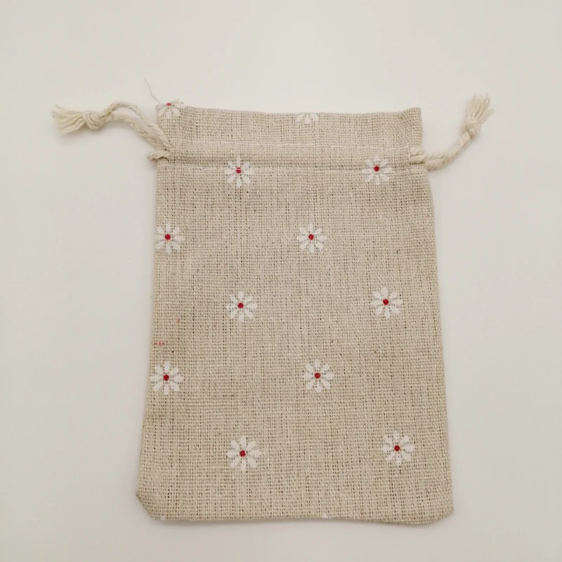 10pcs Cotton Cloth Bag Packaging Bags for Business Shipping Cloth Jute Bag Small Linen Pouch Hessian Burlap Drawstring Gift Bags