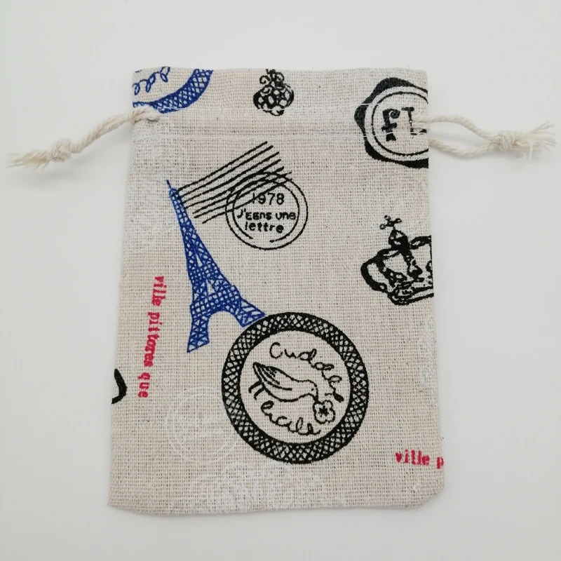 10pcs Cotton Cloth Bag Packaging Bags for Business Shipping Cloth Jute Bag Small Linen Pouch Hessian Burlap Drawstring Gift Bags
