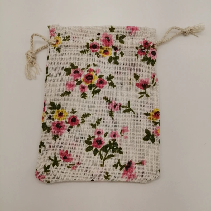 10pcs Cotton Cloth Bag Packaging Bags for Business Shipping Cloth Jute Bag Small Linen Pouch Hessian Burlap Drawstring Gift Bags