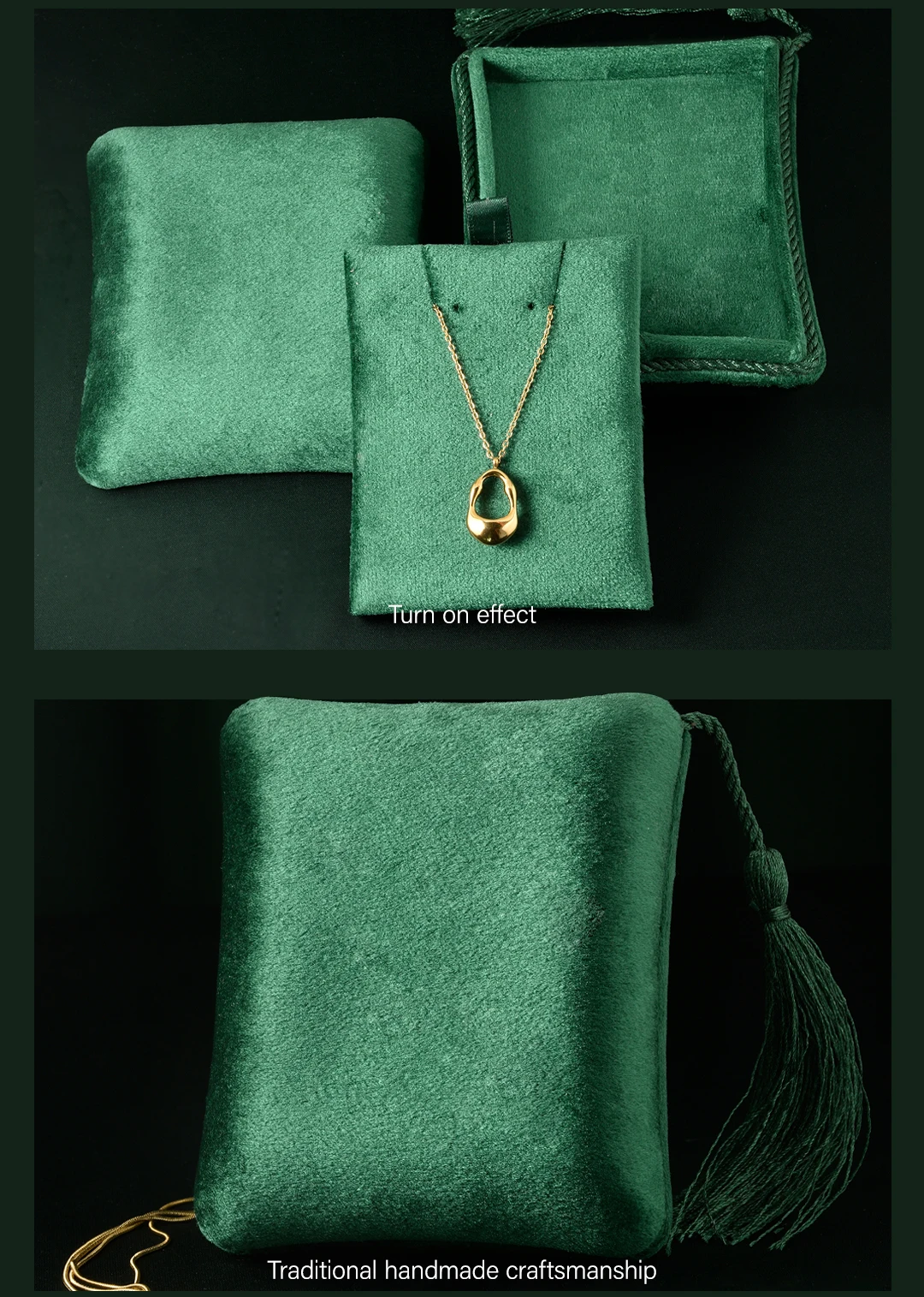 TAIMY Plush Velvet Necklace Jewelry Box Suede Tassel Jewelry Box Portable Travel Storage Jewelers Pendant Packaging Boxes