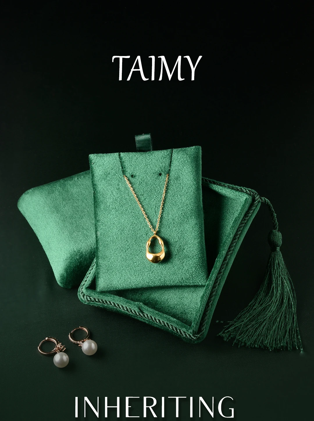 TAIMY Plush Velvet Necklace Jewelry Box Suede Tassel Jewelry Box Portable Travel Storage Jewelers Pendant Packaging Boxes