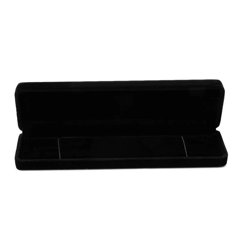 Black Jewelry Box Long Pearl Necklace Bracelet Box Engagement Wedding Gift Jewellery Storage Presentation Boxes