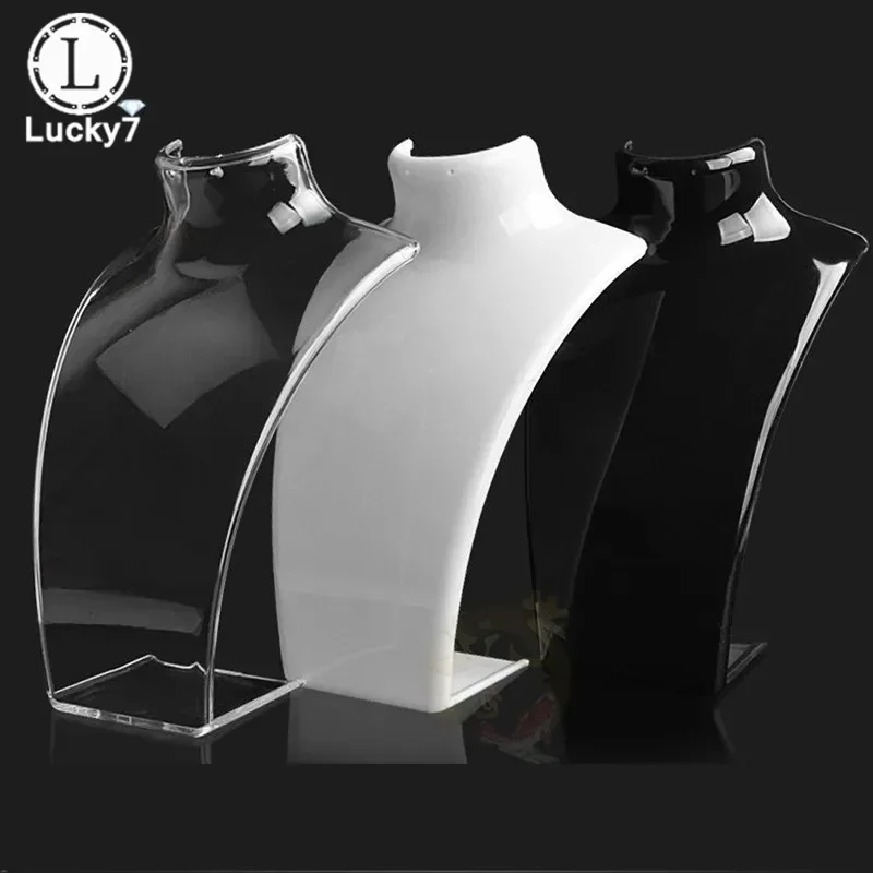 Portrait Acrylic Jewelry Display Stand Transparent Plastic Necklace Pendant Earring Showcase Prop for Model
