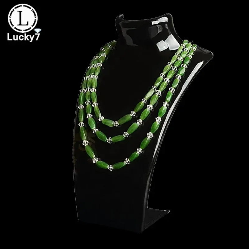 Portrait Acrylic Jewelry Display Stand Transparent Plastic Necklace Pendant Earring Showcase Prop for Model