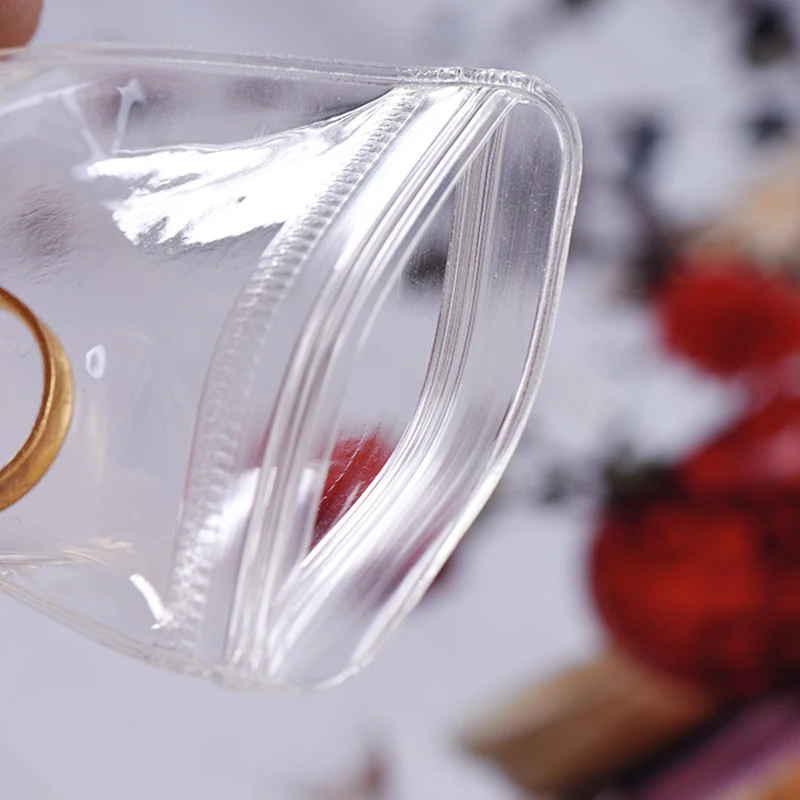 20Pcs Transparent PVC Jewelry Pouches Bags Anti-Oxidation Cute Storage Bag for Earrings Necklace Bracelet Display Packaging Bag