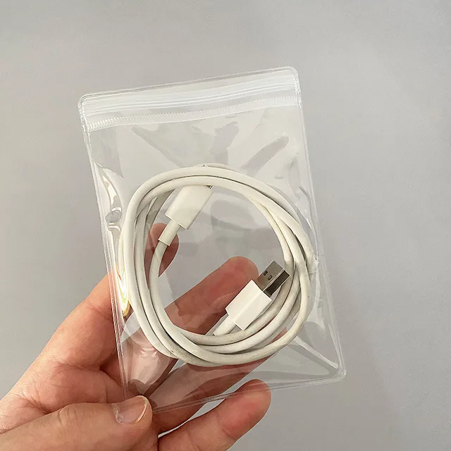 20Pcs Transparent PVC Jewelry Pouches Bags Anti-Oxidation Cute Storage Bag for Earrings Necklace Bracelet Display Packaging Bag
