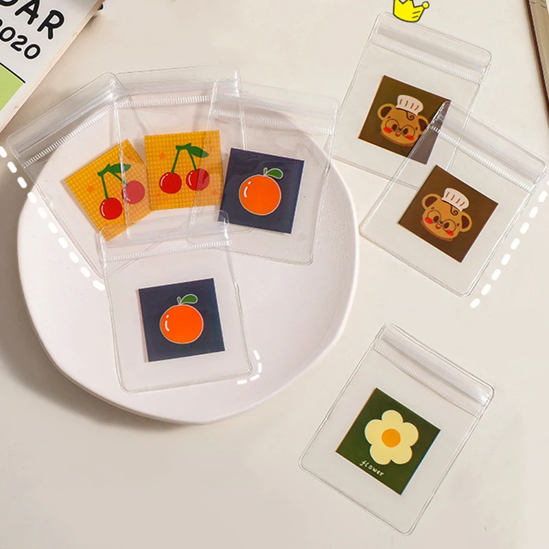 20Pcs Transparent PVC Jewelry Pouches Bags Anti-Oxidation Cute Storage Bag for Earrings Necklace Bracelet Display Packaging Bag