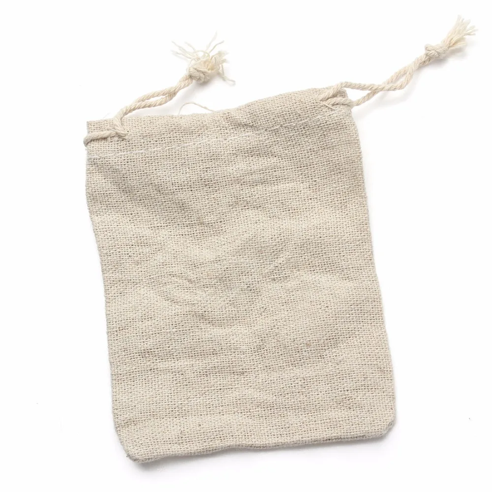 10Pcs/lot 8*10/9*12/10*14/13*17cm Jute Drawstring Pouch Burlap Bags Wedding Birthday Party Gift Bags Jewelry Supplies F2759