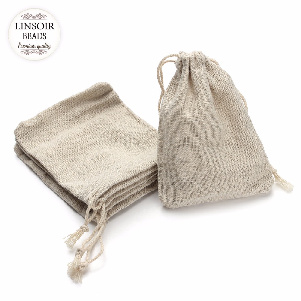 10Pcs/lot 8*10/9*12/10*14/13*17cm Jute Drawstring Pouch Burlap Bags Wedding Birthday Party Gift Bags Jewelry Supplies F2759