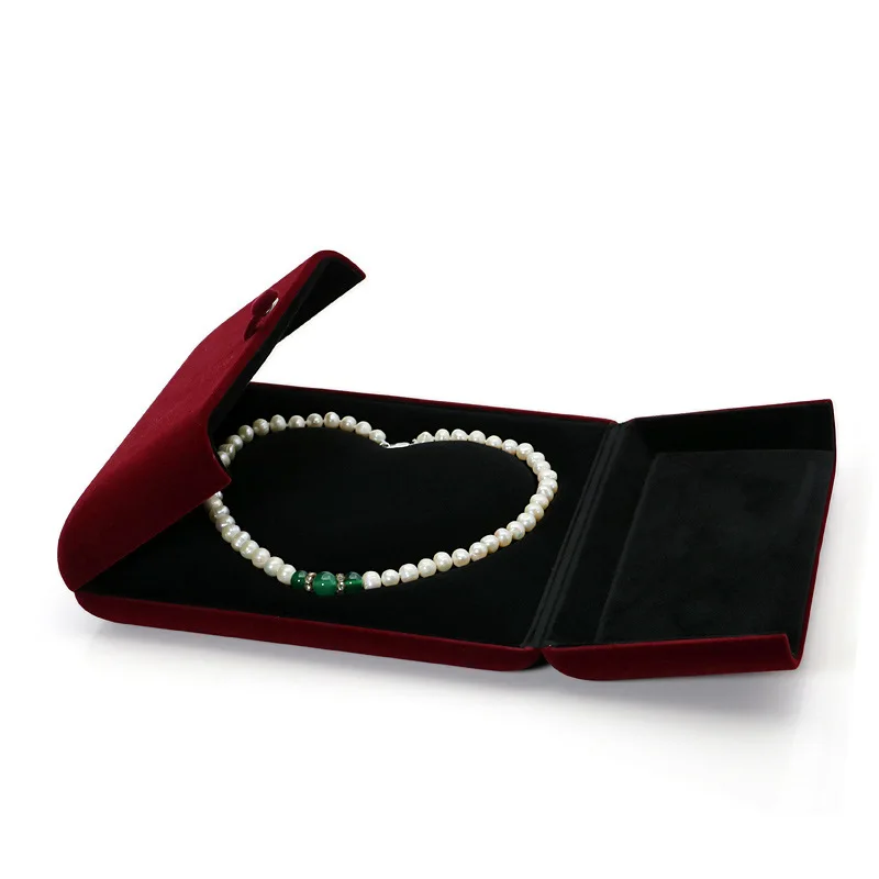Luxury Velvet Jewellery Set Box with Buckle Earring Pendant Ring Pearl Necklace Jewelry Ornaments Storage Display Cases