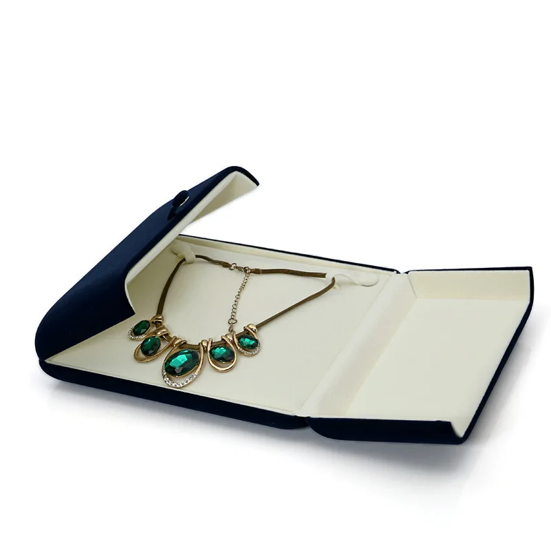 Luxury Velvet Jewellery Set Box with Buckle Earring Pendant Ring Pearl Necklace Jewelry Ornaments Storage Display Cases