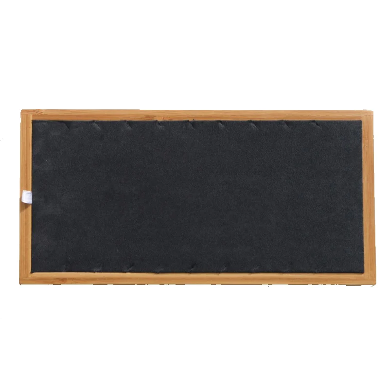 Organizer Jewelry Storage Bamboo Velvet Set Jewelry Display Tray Ring Box Earrings Necklaces Bracelets Pendants Display