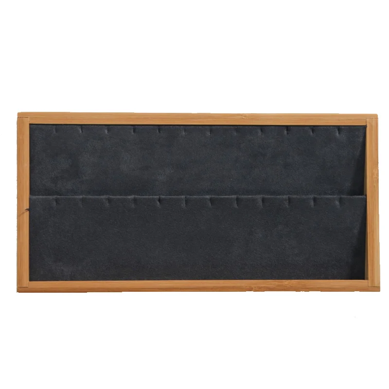 Organizer Jewelry Storage Bamboo Velvet Set Jewelry Display Tray Ring Box Earrings Necklaces Bracelets Pendants Display