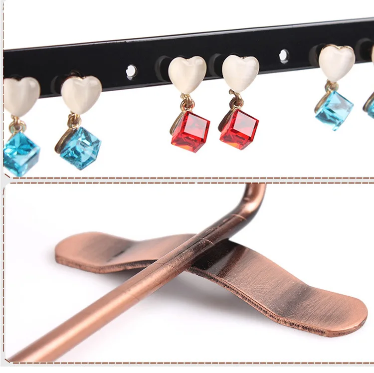 Metal Earring Organizer Household Wall Hanging Necklace Rack Ear Clip Jewelry Display Rack Ear Stud Bracelet Holder
