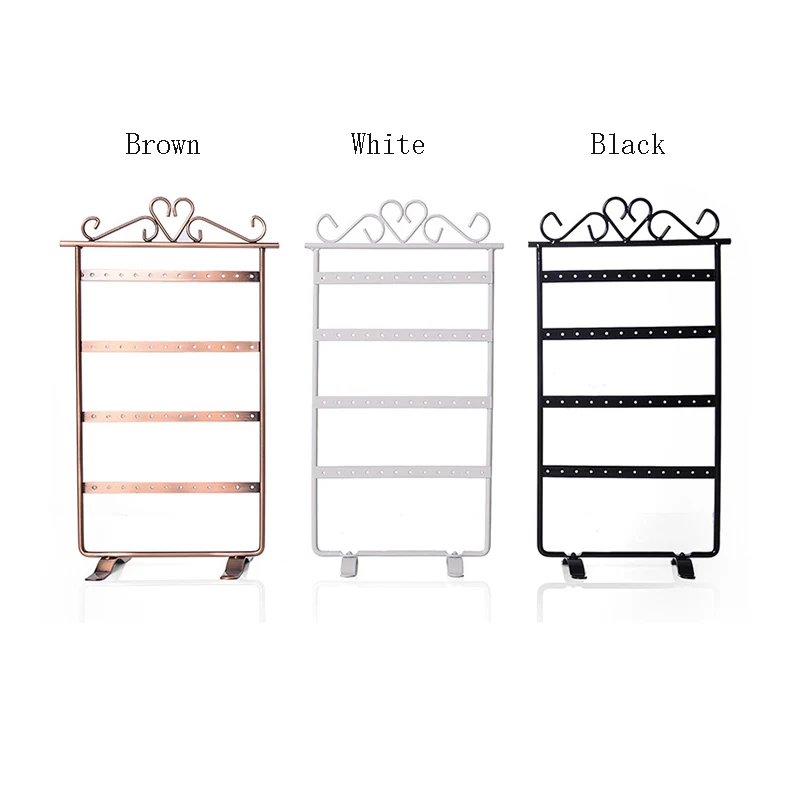 Metal Earring Organizer Household Wall Hanging Necklace Rack Ear Clip Jewelry Display Rack Ear Stud Bracelet Holder