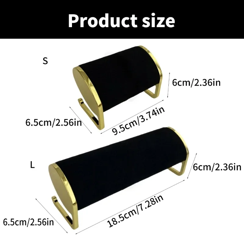 Sophisticated Bracelet and Watch Stand Modern Jewelry Bracelet Display Stand Holder with Metal Accent for Exhibitions