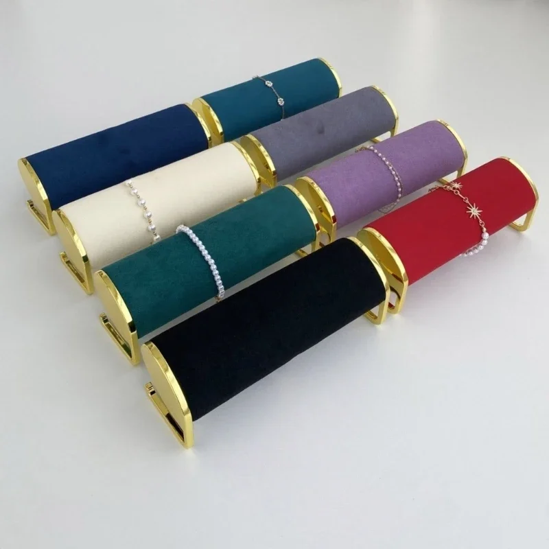 Sophisticated Bracelet and Watch Stand Modern Jewelry Bracelet Display Stand Holder with Metal Accent for Exhibitions