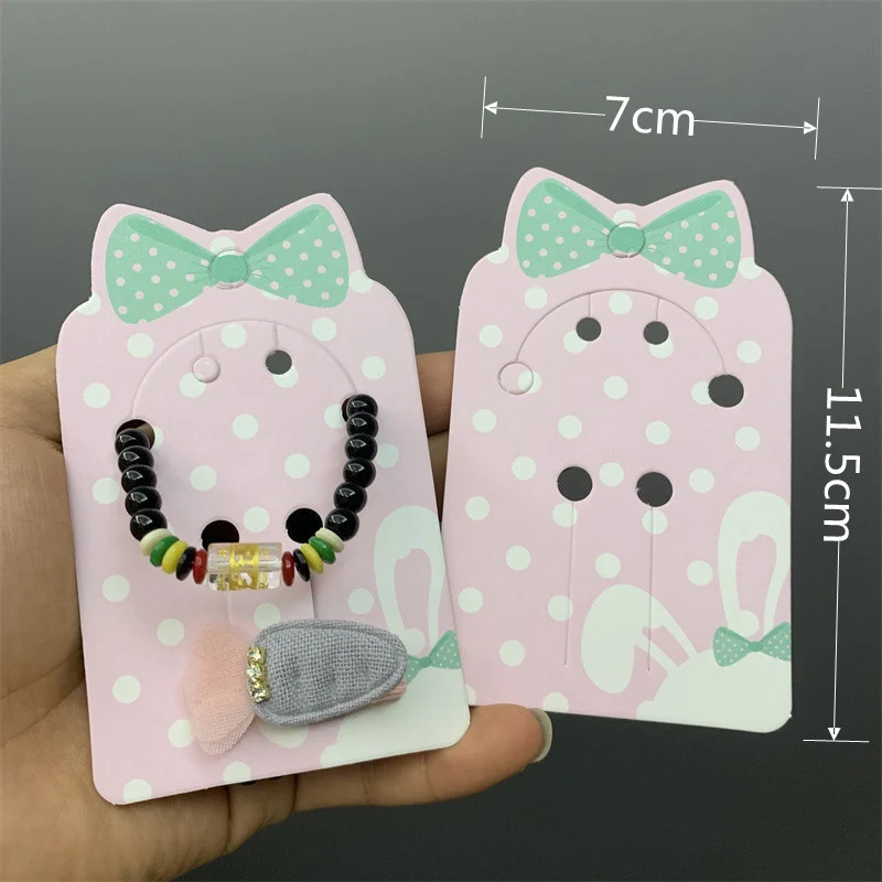 30-50pcs Multi-style Paper Card Hair Accessories Dispaly Card DIY Handmade Hair Clip Hairband Jewelry Packaging Price Tag Card
