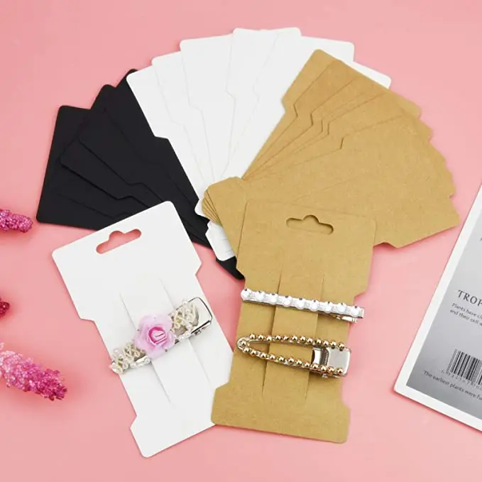 30-50pcs Multi-style Paper Card Hair Accessories Dispaly Card DIY Handmade Hair Clip Hairband Jewelry Packaging Price Tag Card