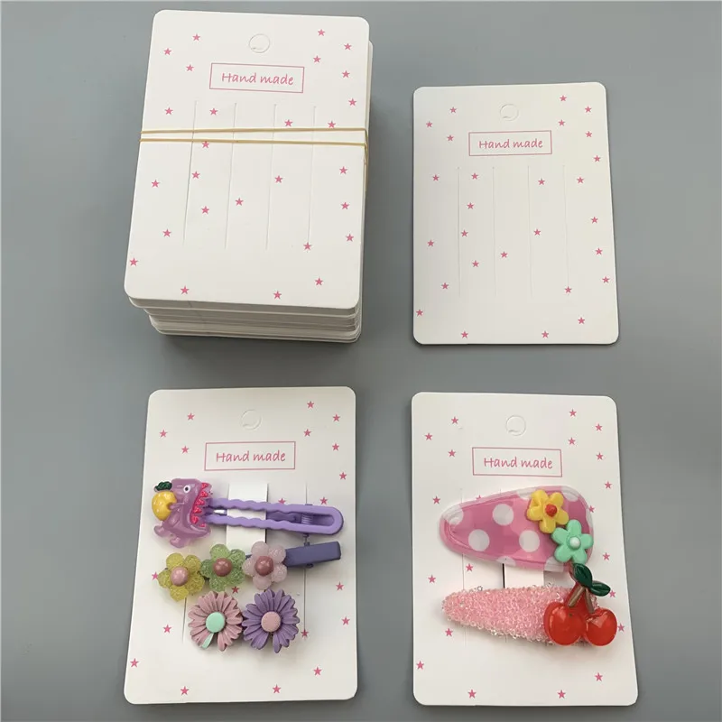 30-50pcs Multi-style Paper Card Hair Accessories Dispaly Card DIY Handmade Hair Clip Hairband Jewelry Packaging Price Tag Card