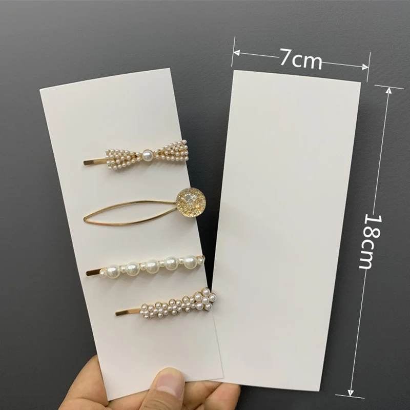 30-50pcs Multi-style Paper Card Hair Accessories Dispaly Card DIY Handmade Hair Clip Hairband Jewelry Packaging Price Tag Card