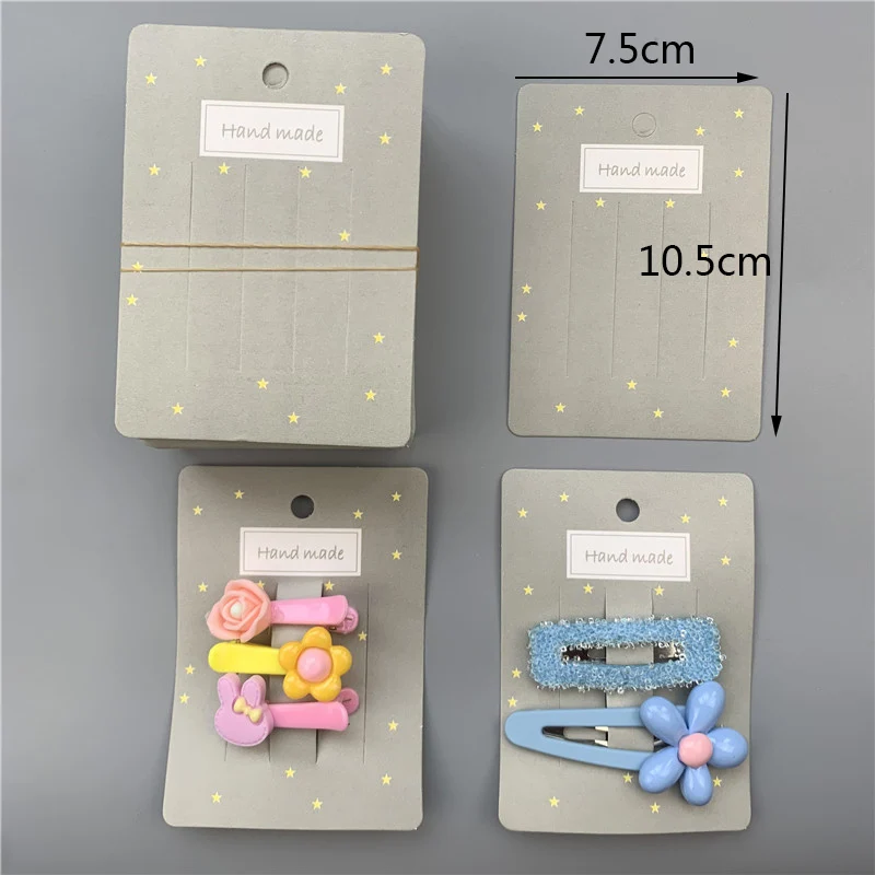 30-50pcs Multi-style Paper Card Hair Accessories Dispaly Card DIY Handmade Hair Clip Hairband Jewelry Packaging Price Tag Card