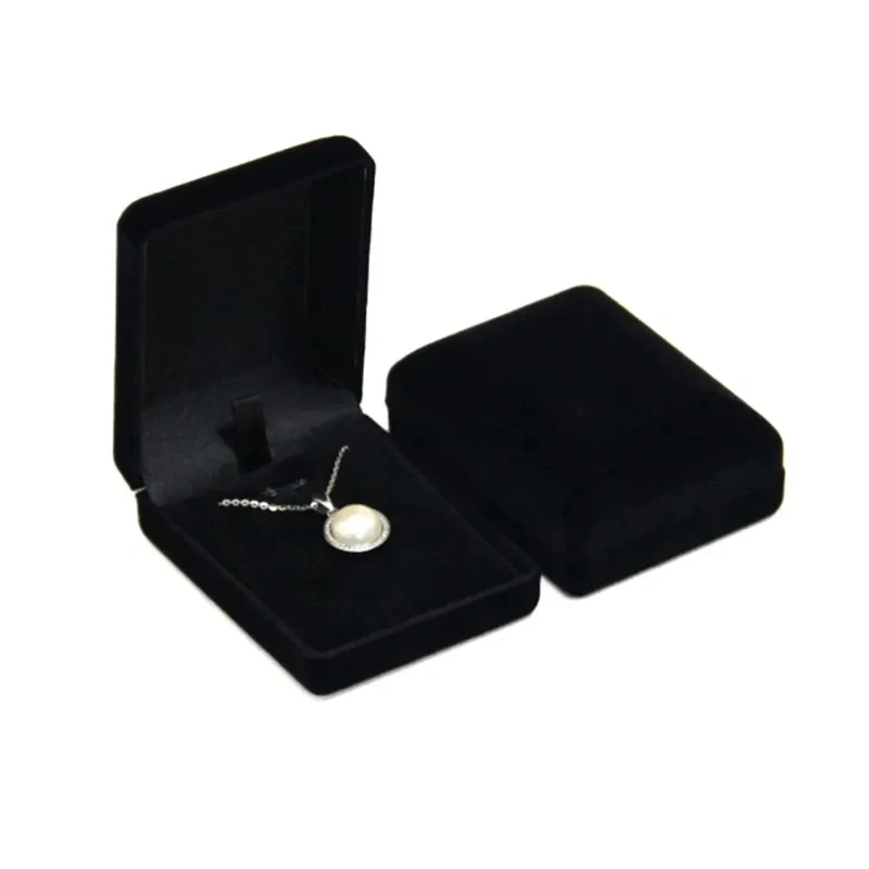 Bride Necklace Pendant Box Wholesale Quality Velvet Wedding Jewelry Gift Case Trinket Display Holder Large Earrings Storage Box