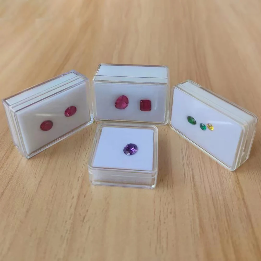 Transparent Bracele Stone Jewelry Organizer Box Badge Storage Cover Box DIY Card Case Home Accessory Container Beads Coin Box