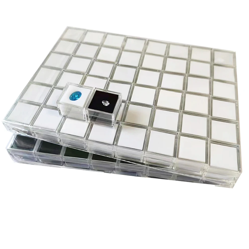 Transparent Bracele Stone Jewelry Organizer Box Badge Storage Cover Box DIY Card Case Home Accessory Container Beads Coin Box