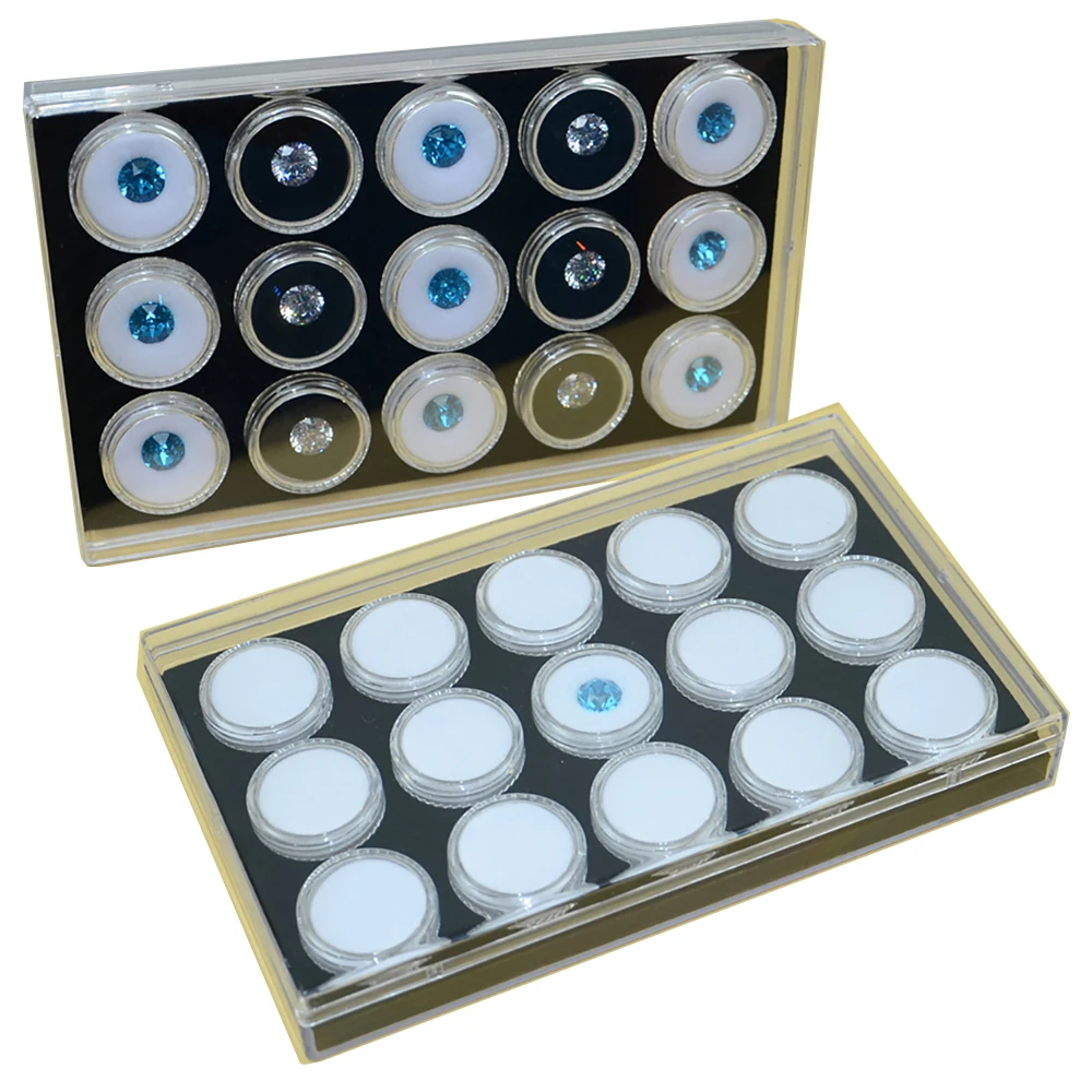 Transparent Bracele Stone Jewelry Organizer Box Badge Storage Cover Box DIY Card Case Home Accessory Container Beads Coin Box