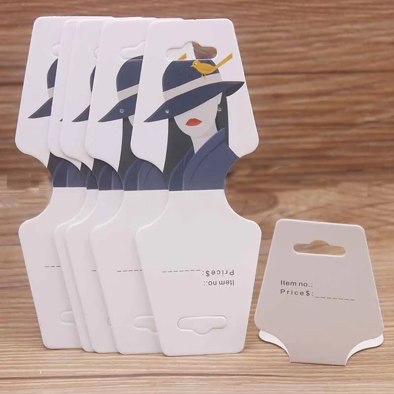 New Arrived 50pcs 4.5x12.0cm Colorful Paper Cards Printing Jewelry Necklace Bracelet Hang Tag Jewelry Display Cards Label Tag
