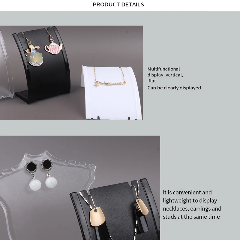 Acrylic Mini Necklace Display Mannequin Pendant Model Jewelry Holder Necklace Showing Stand Rack Earring Showcase