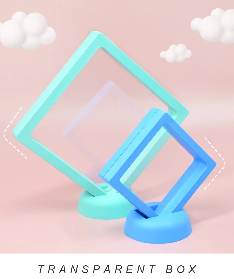 Color PE Membrane Jewelry Display Suspended Stand Holder Ring Earring Storage Anti-oxidation Bracelet Beads Showcase Elastic Box