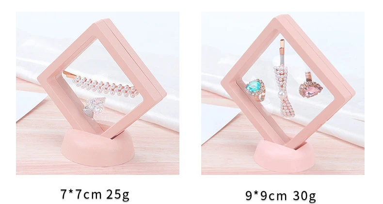 Color PE Membrane Jewelry Display Suspended Stand Holder Ring Earring Storage Anti-oxidation Bracelet Beads Showcase Elastic Box