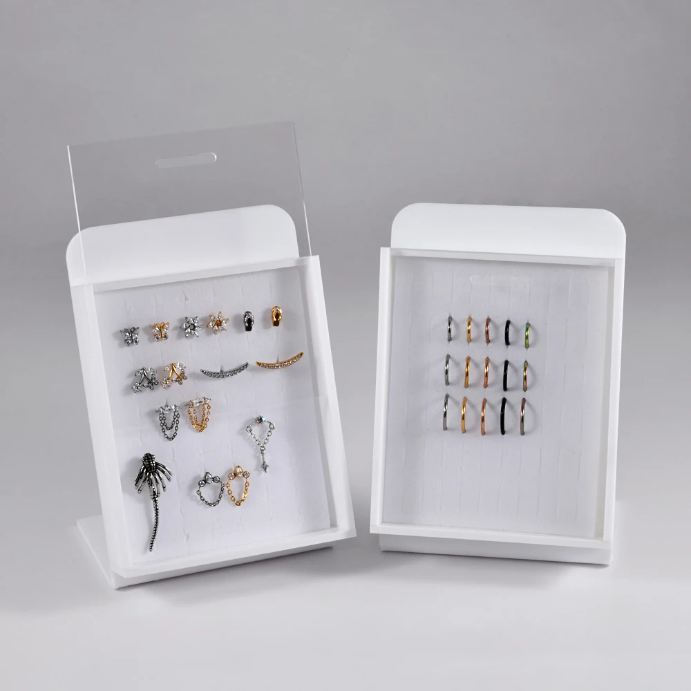1PC Jewelry Storage Display Earrings Nose Septum Lip Belly Storage Showcase Rack Case Board Daith Helix Piercing Jewelry Holder