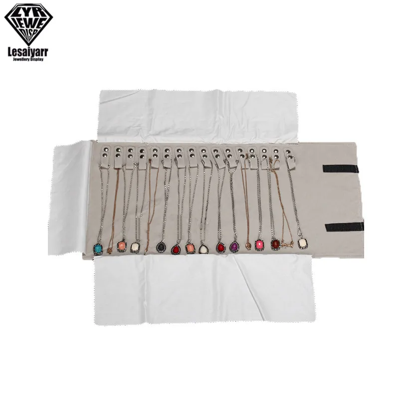 Jewelry Roll Up Bag Organizer Soft Velvet Travel Bags Necklace Earrings Ring Bracelet Carrier Storage Case Bangle Watch Holder