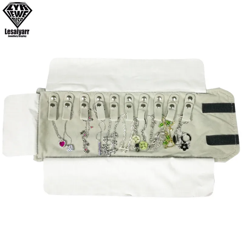 Jewelry Roll Up Bag Organizer Soft Velvet Travel Bags Necklace Earrings Ring Bracelet Carrier Storage Case Bangle Watch Holder