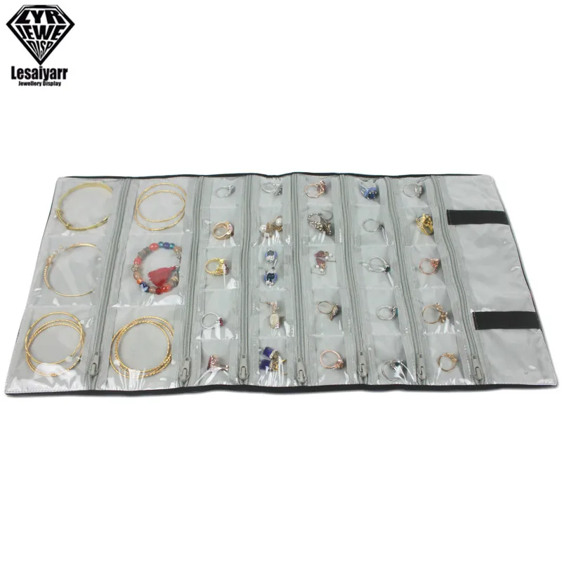 Jewelry Roll Up Bag Organizer Soft Velvet Travel Bags Necklace Earrings Ring Bracelet Carrier Storage Case Bangle Watch Holder