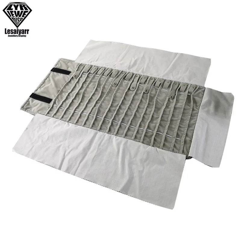 Jewelry Roll Up Bag Organizer Soft Velvet Travel Bags Necklace Earrings Ring Bracelet Carrier Storage Case Bangle Watch Holder