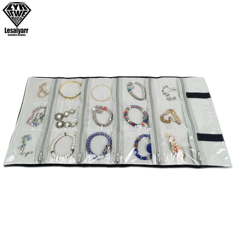 Jewelry Roll Up Bag Organizer Soft Velvet Travel Bags Necklace Earrings Ring Bracelet Carrier Storage Case Bangle Watch Holder