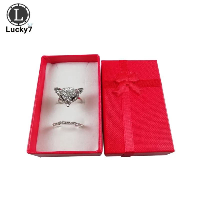 Wholesale 12pcs Assorted Colors Jewelry Sets Display Box Necklace Earrings Ring Box 5*8*2.5cm Packaging Gift Box Mixed