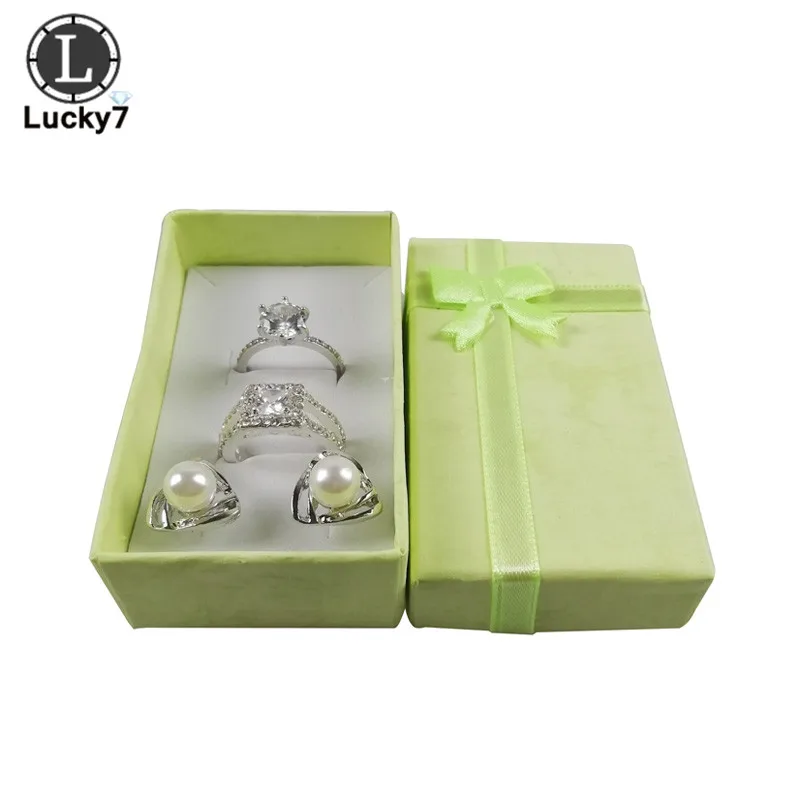 Wholesale 12pcs Assorted Colors Jewelry Sets Display Box Necklace Earrings Ring Box 5*8*2.5cm Packaging Gift Box Mixed