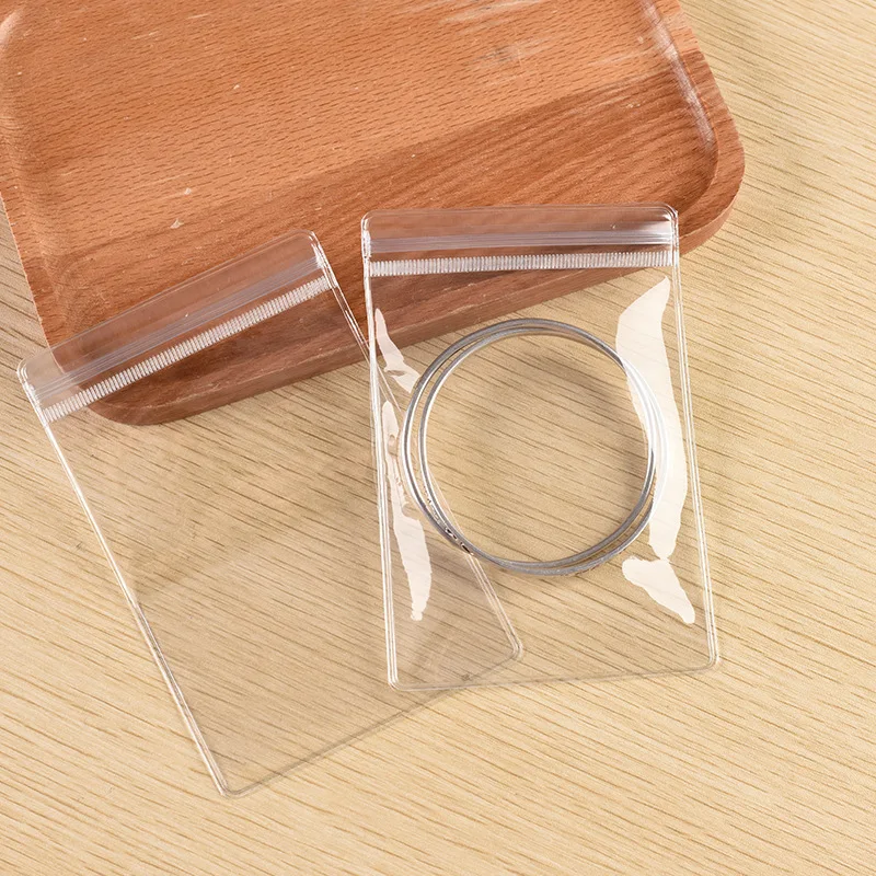 20pcs Transparent PVC Jewelry Pouches Bag Anti-Oxidation Zip Lock Storage Bag for Earring Ring Necklace Display Retail Packaging